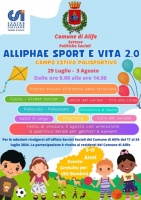 ALLIPHAE SPORT E VITA 2.0 - CAMPO ESTIVO POLISPORTIVO DAL 29 LUGLIO AL 3 AGOSTO